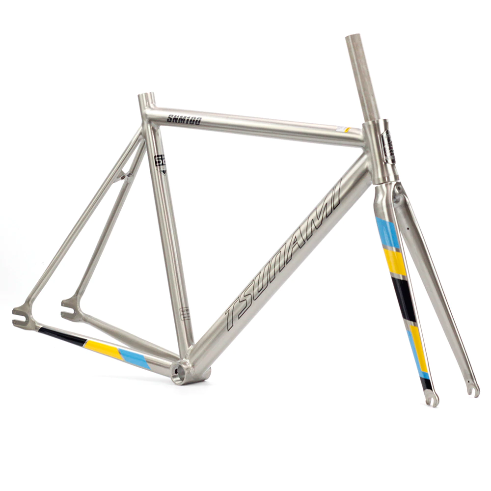 เฟรมเซ็ต เฟรม TSUNAMI Aluminum Fixed Gear Frame Fork Road Track 700c