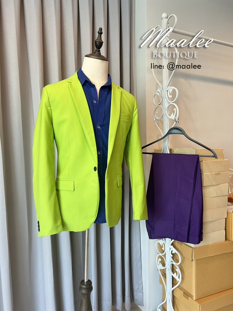 พร้อมเช่า ชุดสูทชาย แฟชั่น Set คละสี