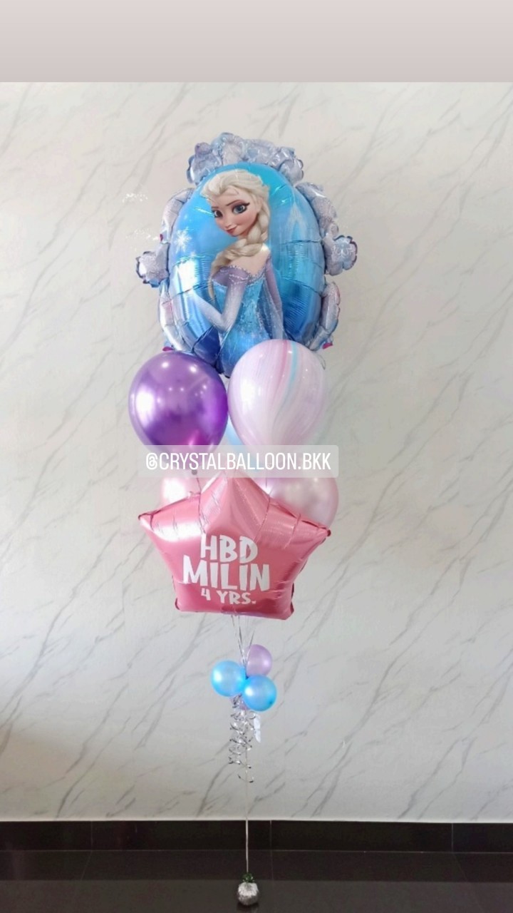 ลูกโป่ง วันเกิดเด็ก ฟอยล์ Frozen Anagram กระจก พิมพ์ 2 ด้าน ช่อ 7 ลูก 1 ช่อ พร้อม ฟอยล์ดาว ขนาด 24" 1 ชิ้น,ลูกโป่งลายหิน USA 1 ลูก พร้อมตกแต่ง สามารถเปลี่ยนสีลูกโป่ง/เปลี่ยนข้อความ/เปลี่ยนฟอยล์ตกแต่งได้