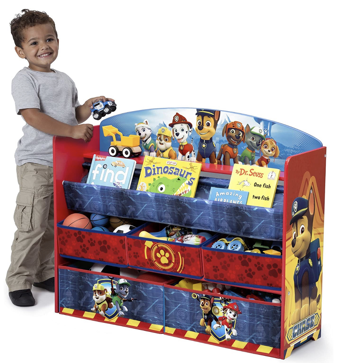 ชั้นเก็บของ ชั้นวางหนังสือ ขนาดใหญ่ ลาย พาวพาโทรล Delta Children PAW Patrol Deluxe Book and Toy Organizer (แบบใหม่ล่าสุด) ลิขสิทธิ์แท้นำเข้าอเมริกา