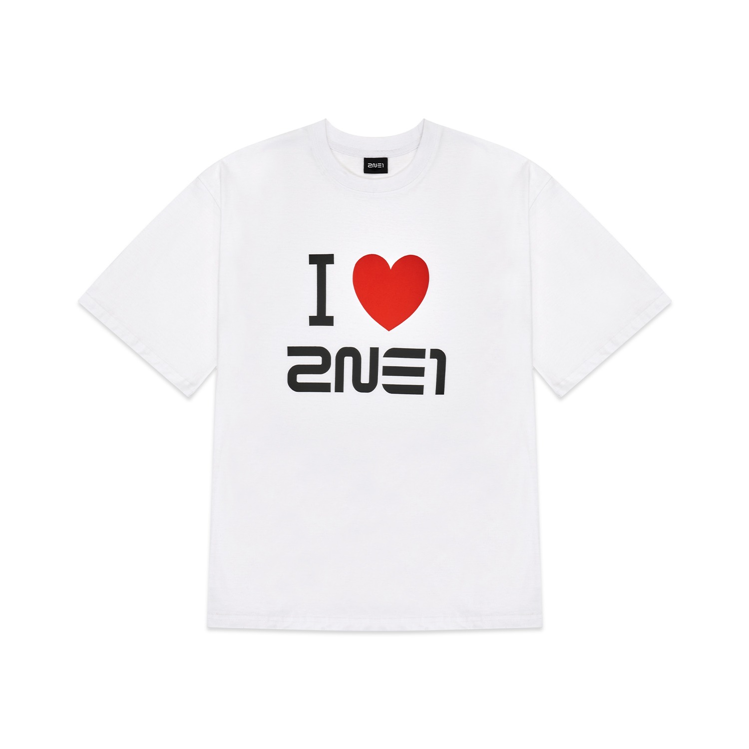 PRE เสื้อยืด [WELCOMEBACK] 2NE1 I LOVE T-SHIRT_WHITE (ของแท้ 100%) นำเข้า 14-25 วัน