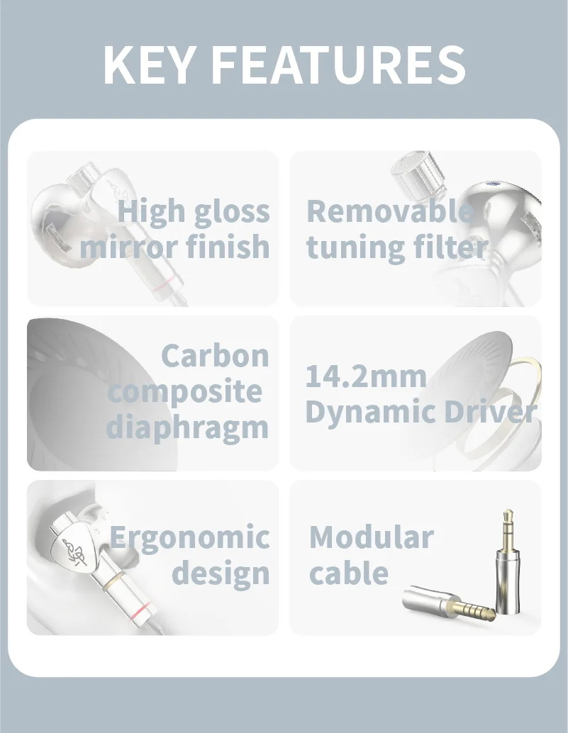 [Sale] BGVP DX7 หูฟังเอียบัด ไดรเวอร์ไดนามิก 14.2 มม. เปลี่ยนท่อนำเสียงได้ รองรับ Hi-Res ประกันศูนย์ไทย