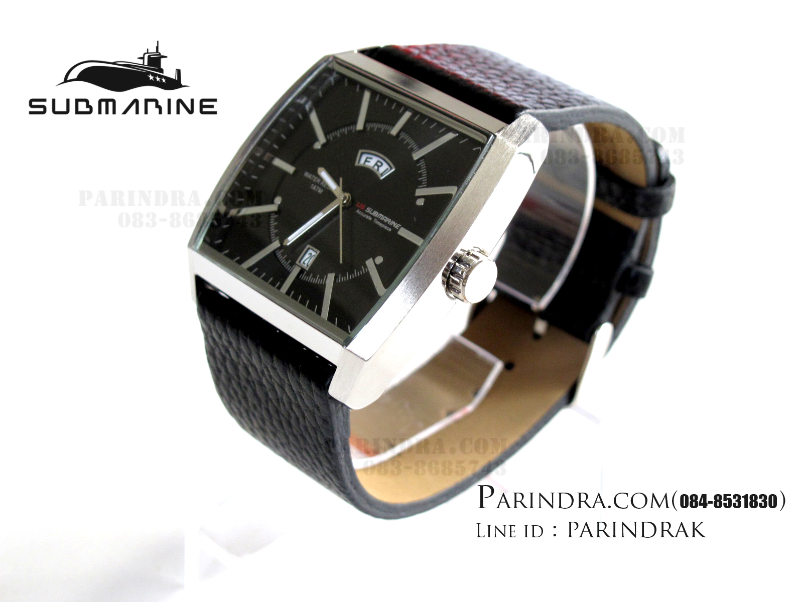 นาฬิกา US Submarine J103MDD ของแท้ 100 % ดำล้วนขอบเงินเข็มเงิน