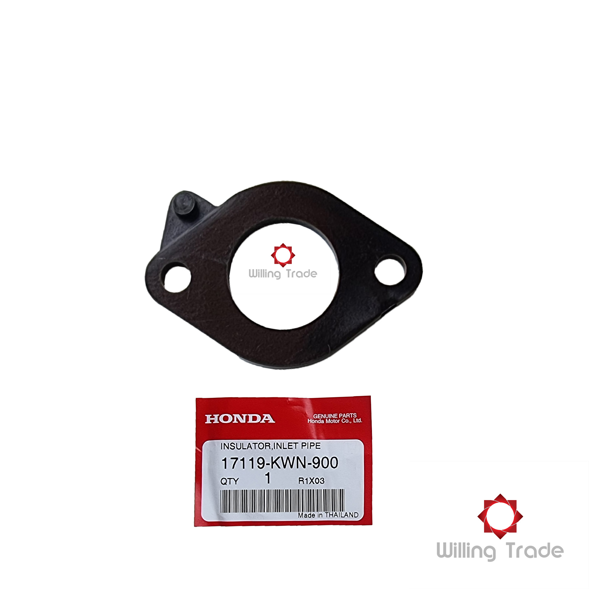 ฉนวนท่อไอดี (ไฟเบอร์ท่อไอดี) (B097)HONDA: (17119-KWN-900) CLICK 125I (2012-2014) [แท้ศูนย์ 100%] .INSULATOR, IN. PIPE