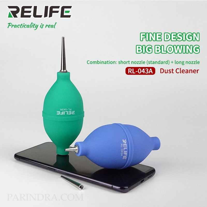 ลูกยางเป่าลม เป่าฝุ่น เปลี่ยนความยาวหัวได้ RELIFE Dust Cleaner รุ่น RL-043A สีฟ้าอ่อน