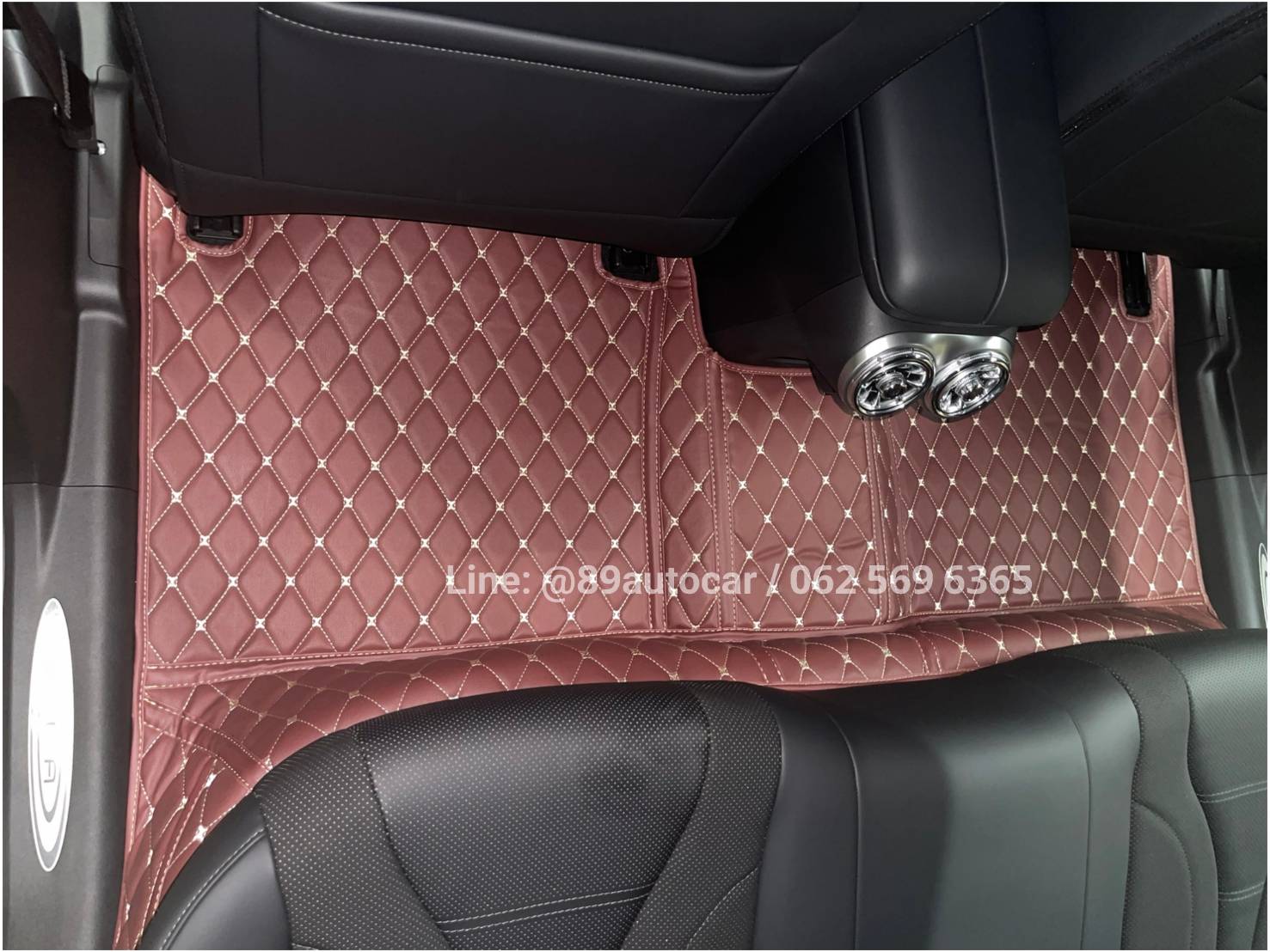 พรมรถยนต์ Ora 07 2024 ปูพรม6D สีแดงเลือดหมู เข้ารูป