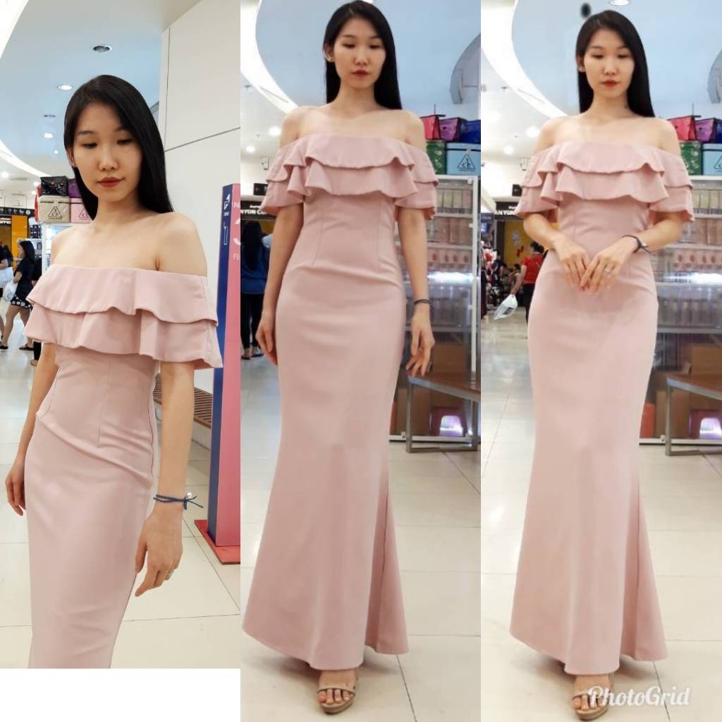 ชุดเพื่อนเจ้าสาว สีชมพู รวมแบบ ตัวอย่าง สั่งสีและแบบอื่นๆได้ เช่า 500