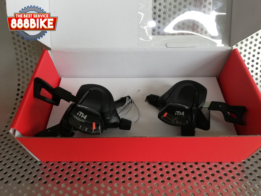 มือเกียร์เสือภูเขา Sunrace 3x7 , 3x8 , 7 , 8สปีด DLM400 มีสาย (มีกล่อง)