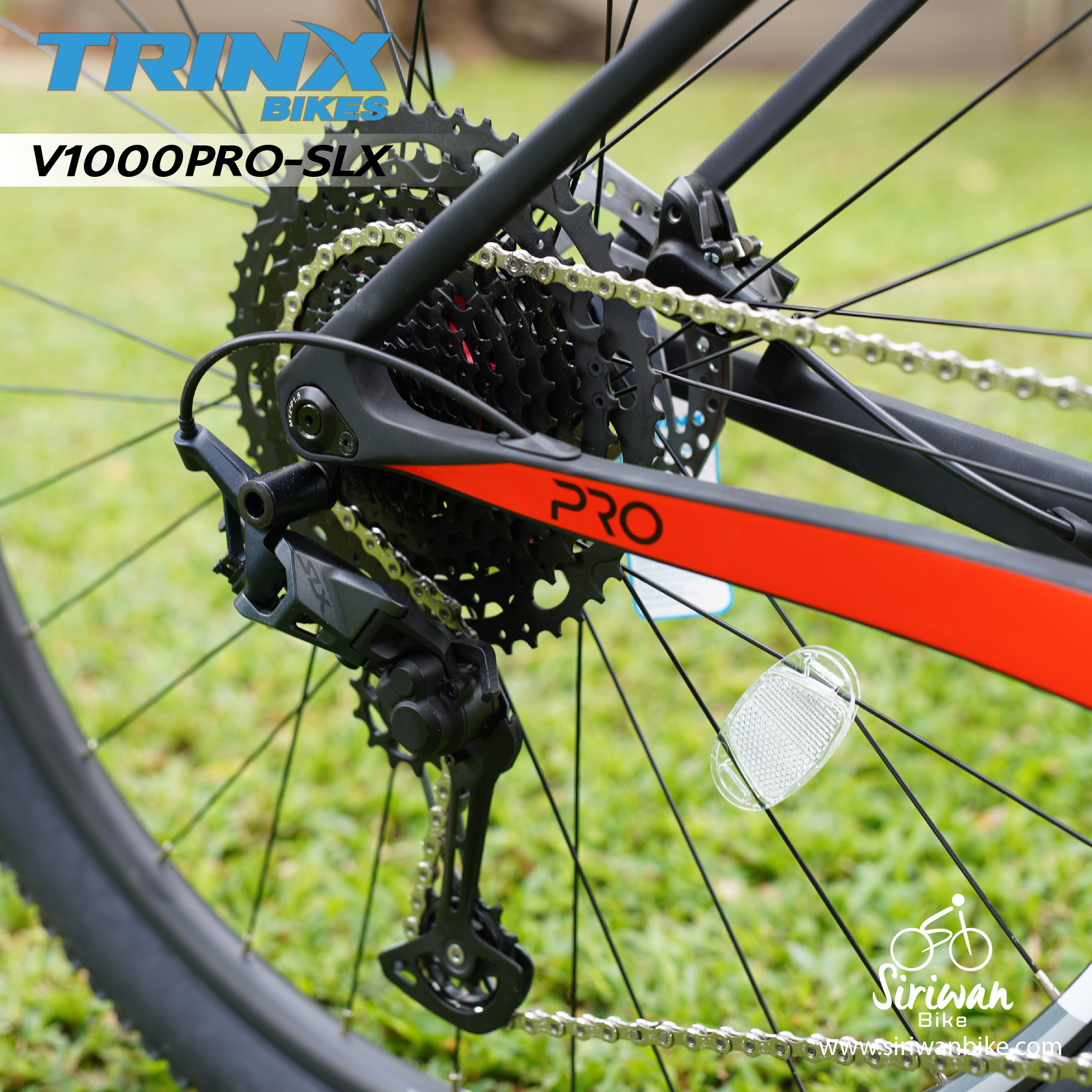 จักรยานเสือภูเขา TRINX V1000 Pro Thru-Axle 29er wheelset, CARBON Frame, 29er 12สปีด เกียร์ SLX TRINX MY2022