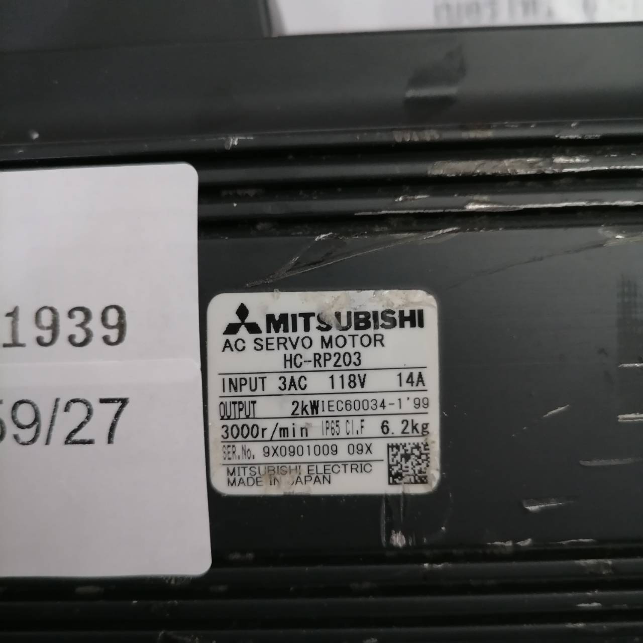 SERVO MOTOR “ MITSUBISHI ” รุ่น HC-RP203