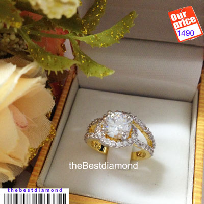 BR232+++แหวนเพชรล้อมแบบเอี้ยวๆ เก๋ไก๋ บ่าข้าง 2 แถว ++แบบทันสมัย ดูดี intrend มากๆๆ แบบออกมาจากร้านจิวเวลลี่เลย เพชรสวยวิ๊งๆ ดูไฮโซ สวยสุดๆ รับประกัน