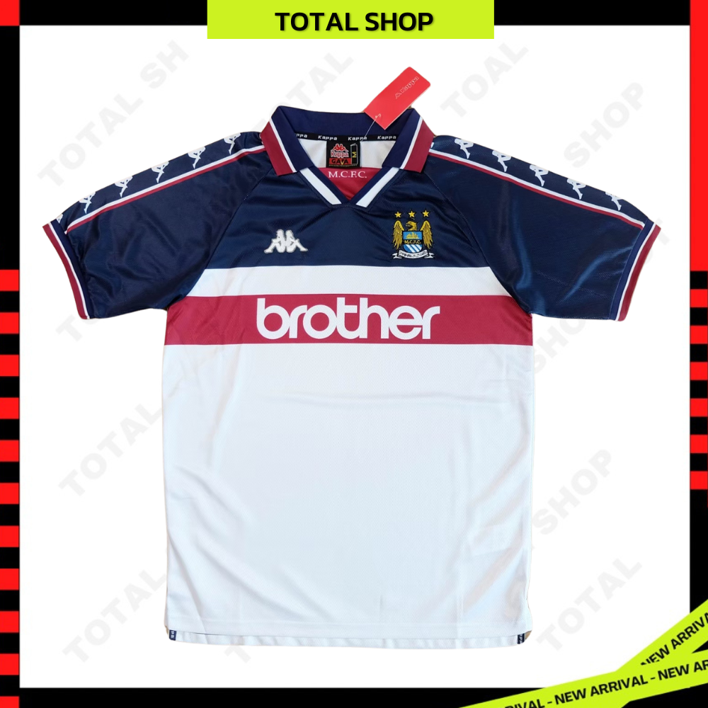 Manchester City 1997/98 Away Vintage Jersey เสื้อฟุตบอลแมนซิตี้ย้อนยุค Brother