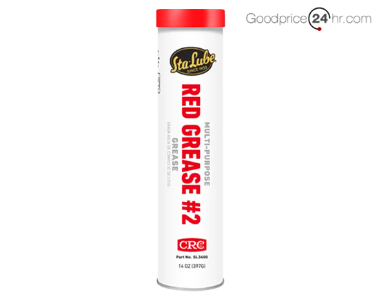 c-208. CRC Sta-Lube Red Grease #2 จาระบีเครื่องขัด มอเตอร์ จาระบีแดงลิเธียม อเนกประสงค์ 397g.