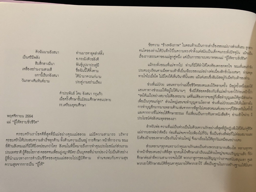 อนุสรณ์ในงานพระราชทานเพลิงศพ รองศาสตราจารย์สลวย กรุแก้ว