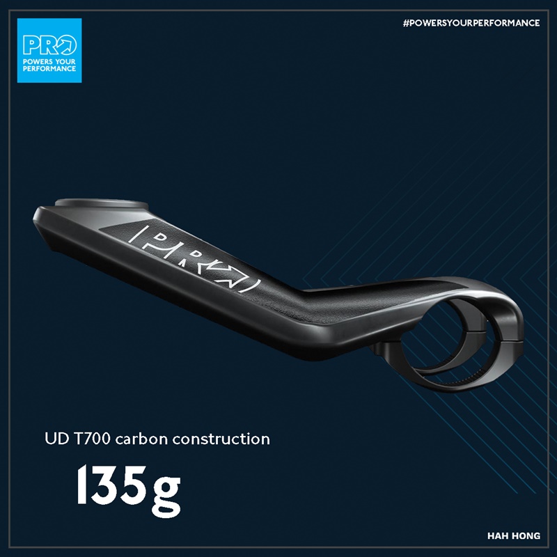 PRO COMPACT Clip-On Aerobar Carbon | Computer Mount - 31.8mm | black คลิ๊ปออนสำหรับแฮนด์คาร์บอน MY2023