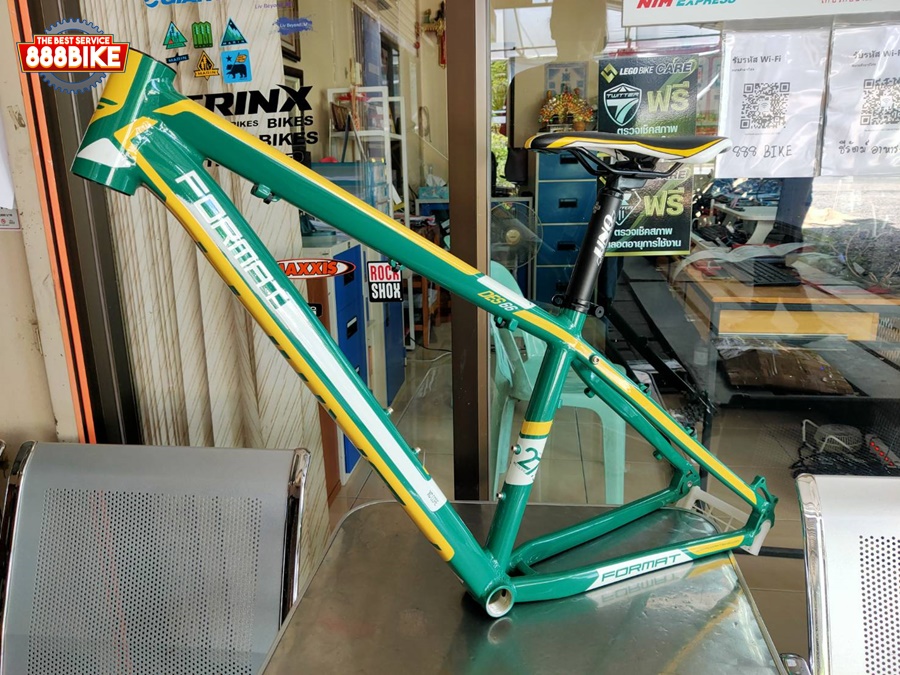 FRAMESET FORMAT DES66 27.5 เฟรมอลู คอตรง กระโหลกเกลียว แถมถ้วยคอ FSA เบาะ หลักอาน ดรอปเอ้าท์ (เฟรมแยกชิ้นส่วน)