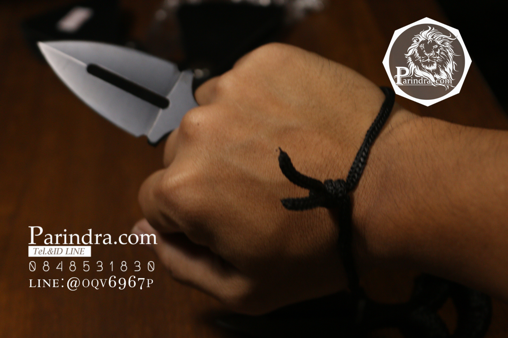 มีดชกต่อสู้ COLD STEEL (oem) ใบดำ ด้ามพันเชือก