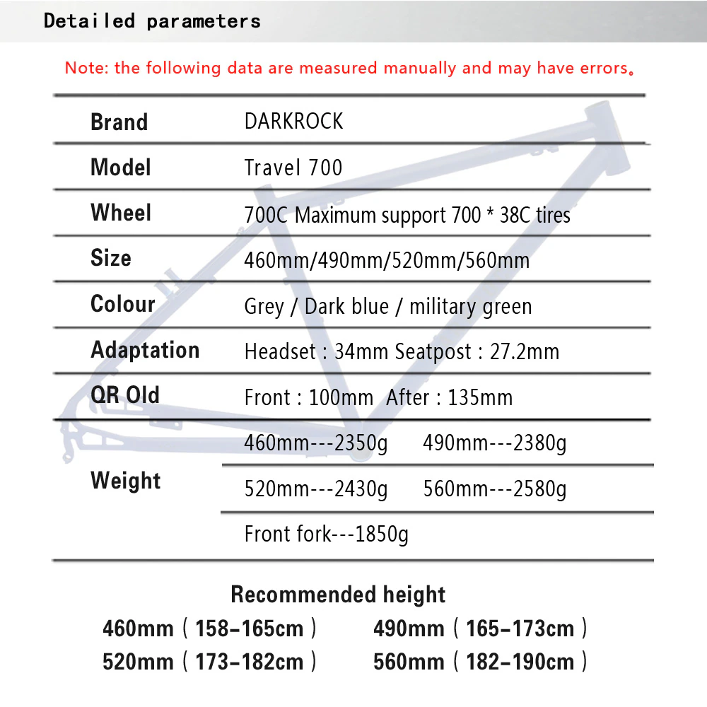จักรยานทัวร์ริ่ง DARKROCK SUPER TRAVEL 700 TOUING BIKE SHIMANO DEORE 30 SPEED
