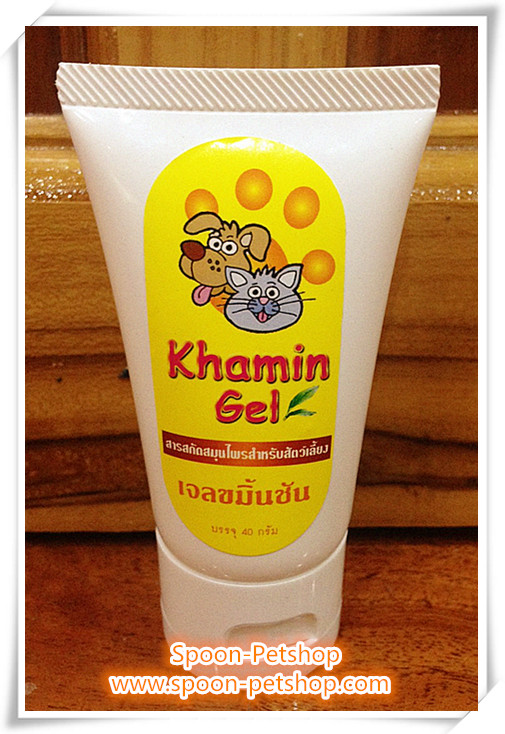 เจลขมิ้นชัน สารสกัดสมุนไพรสำหรับสัตว์เลี้ยง รักษาโรคผิวหนัง และบำรุงขน 40g