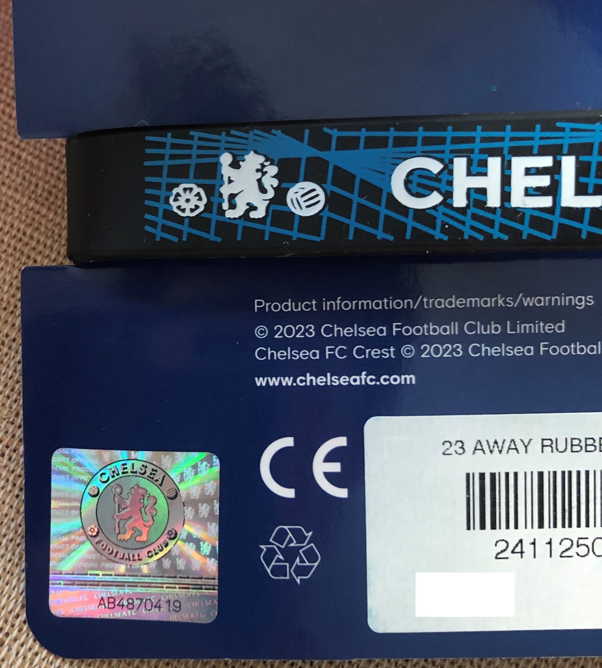 สายรัดข้อมือซิลิโคน ฟุตบอล สโมสรเชลซี - ตราสโมสร CFC 2024 ใหม่ / CHELSEA Football Club Silicone Wristband - CFC Logo 2024 NEW