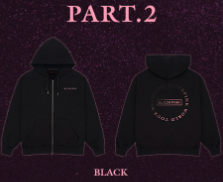 PRE. เสื้อฮูดมีซิป-สีดำ 𝐁𝐋𝐀𝐂𝐊𝐏𝐈𝐍𝐊 <𝐃𝐄𝐀𝐃𝐋𝐈𝐍𝐄> HEAT REACTIVE ZIP-UP HOODIE (นำเข้า 14-25 วัน)