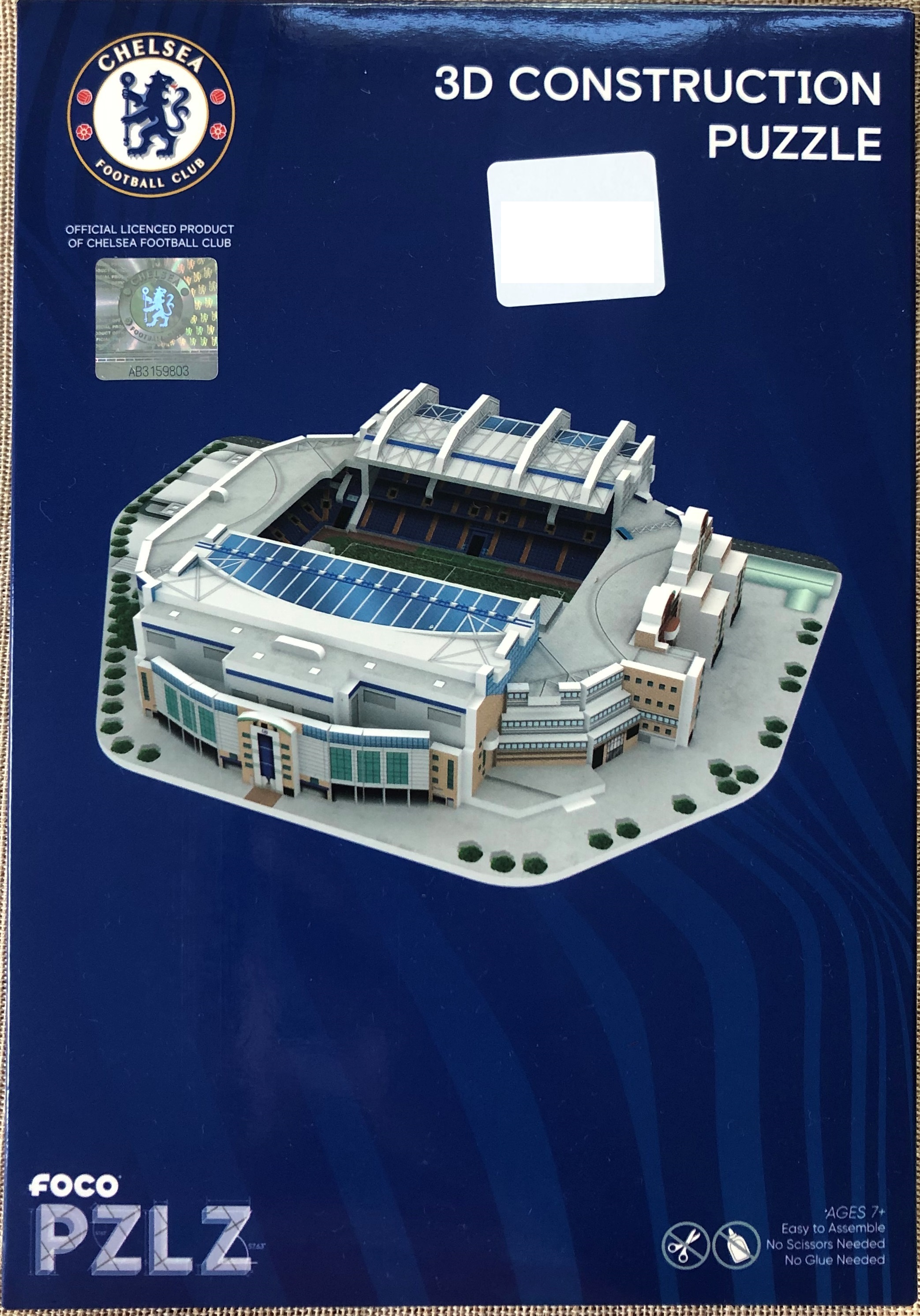 โมเดลสนามฟุตบอล 3D จิ๊กซอว์ สโมสรเชลซี - สนามสแตมฟอร์ด บริดจ์ ใหม่ / CHELSEA Football Club 3D Jigsaw/Puzzle Football Stadium Model - STAMFORD BRIDGE Stadium NEW