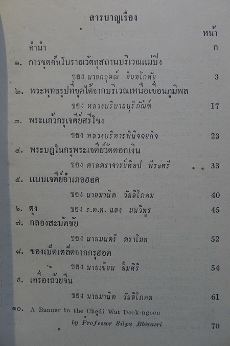 สมบัติศิลปจากบริเวณเขื่อนภูมิพล หนังสืออนุสรณ์ นายสดสุข กาญจนาคม
