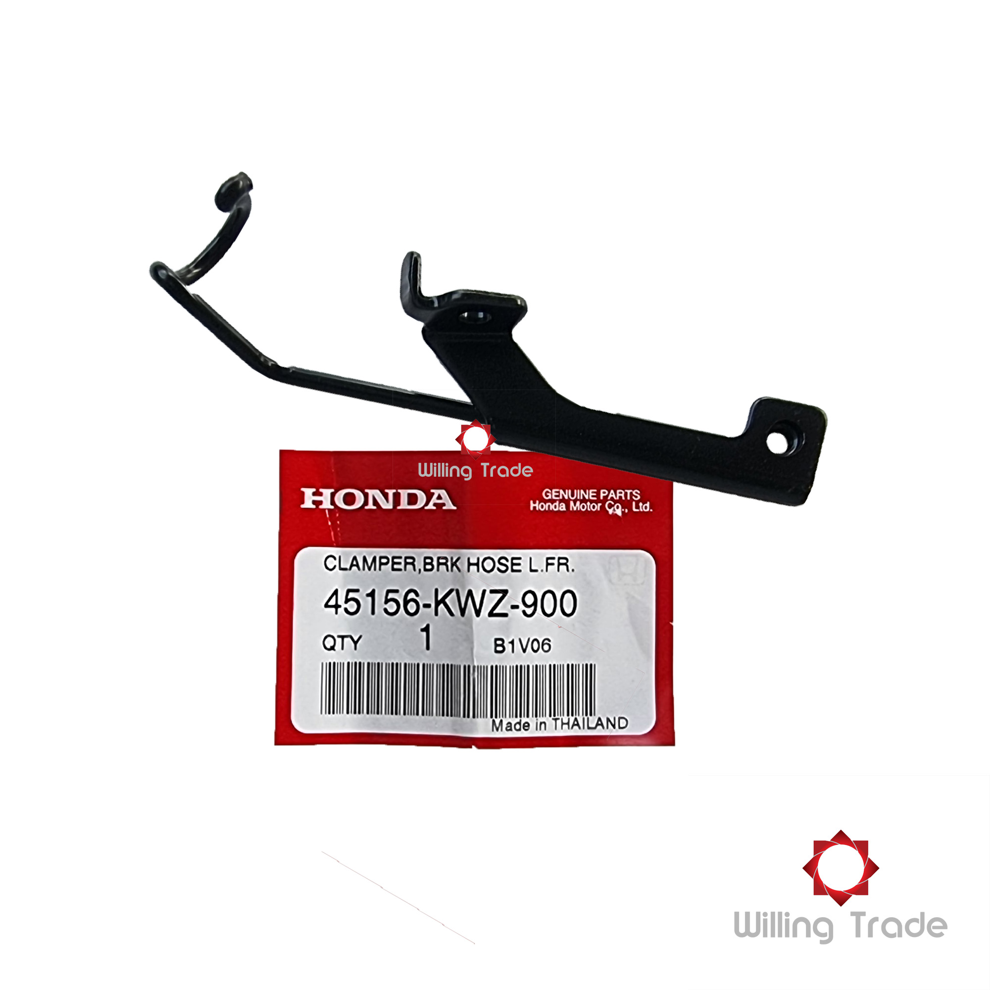 เข็มขัดรัดท่อน้ำมันเบรก (B086)HONDA: (45156-KWZ-900) WAVE110I [แท้ศูนย์ 100%]