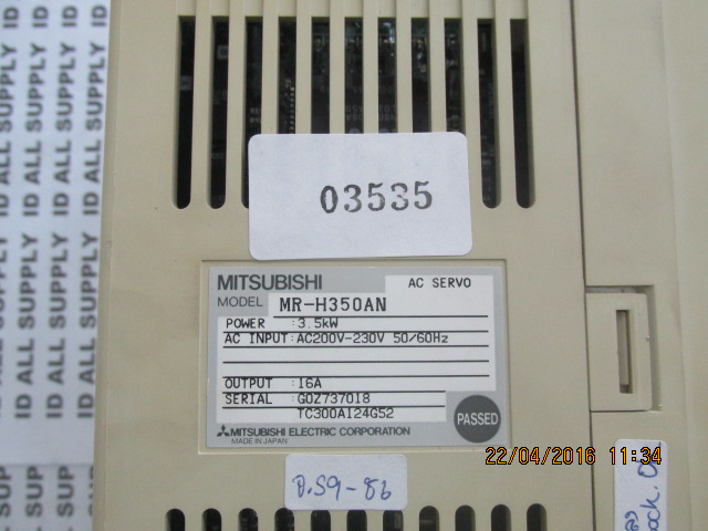 SERVO DRIVE “ MITSUBISHI ” รุ่น MR-H350AN