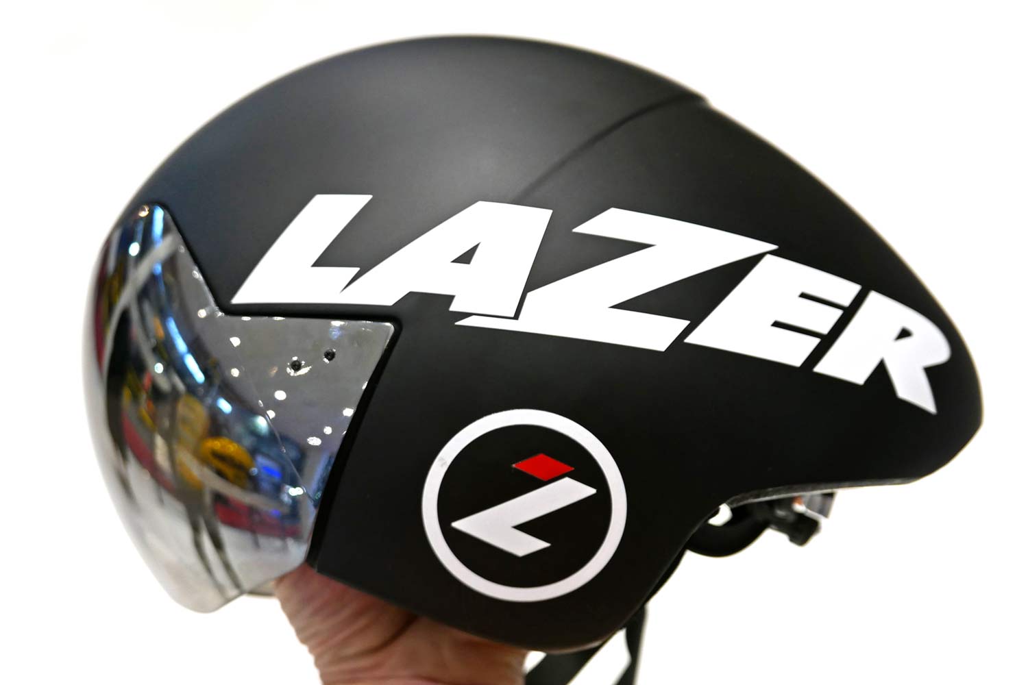 LAZER VICTOR, หมวกวิคเตอร์ ไทม์ไทรอัล ลายทางสีดำด้าน ขนาด M-L, ขนาด S
