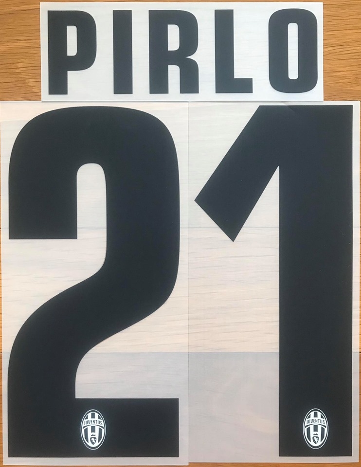 ชุดชื่อและเบอร์ติดเสื้อฟุตบอล #21 ปีร์โล่ สโมสรยูเวนตุส (ชุดเยือน 2013/14) PLAYER SIZE ใหม่ / #21 PIRLO JUVENTUS Football Club (Away 2013/14) PLAYER SIZE Name and Number Set NEW