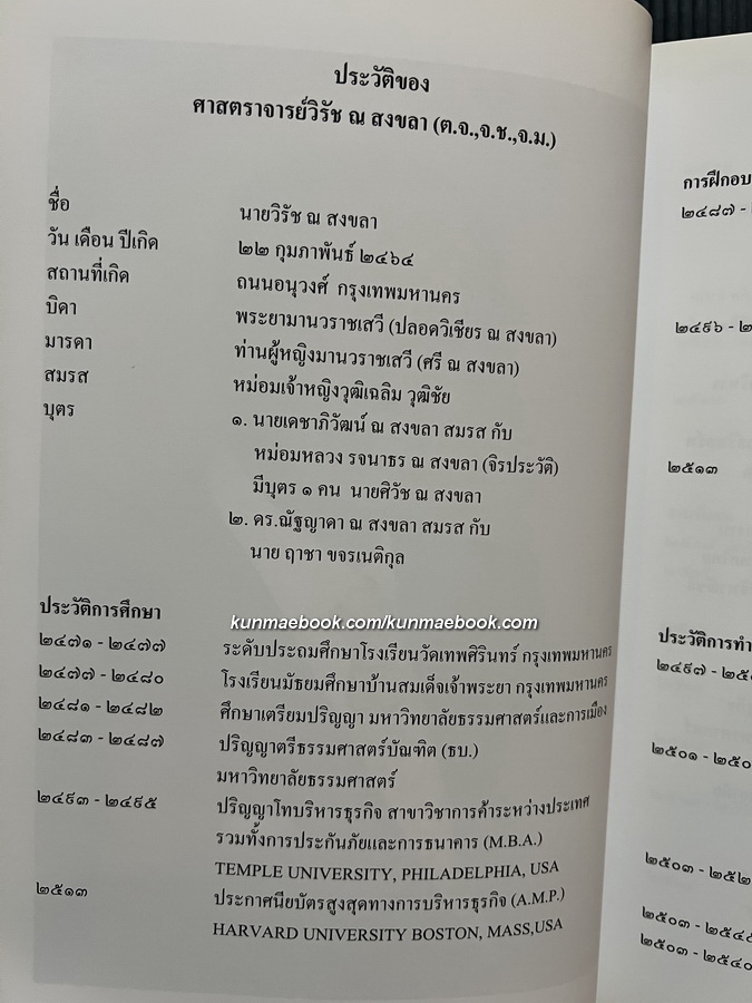 อนุสรณ์ในงานพระราชทานเพลิงศพ ศาสตราจารย์วิรัช ณ สงขลา ต.จ., จ.ช., จ.ม.