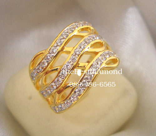 BR617+++แหวนแถวPerfect 3 แถวแบบคลื่น+++สุดสวย Modern ดูดีมากๆๆ เพชรก็วิบๆ แบบจากร้านจิว เลยค่ะ ดูหรู มีรสนิยมมากๆๆ แต่ไม่เวอร์เกินไป ใส่ได้ทุกโอกาส