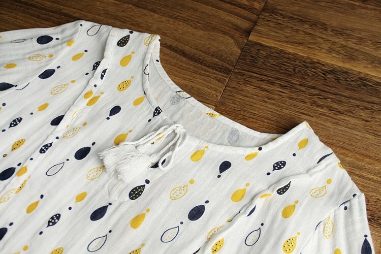 เสื้อผ้าสาลูเนื้อนิ่มแต่งจีบระบาย
