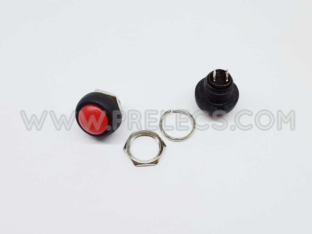 Push button switch กดติดปล่อยดับ สีแดง