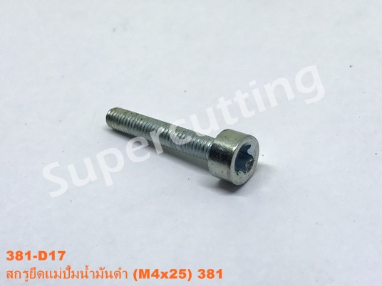 สกรูยึดเเม่ปั้มน้ำมันดำ 381 (M4x25)