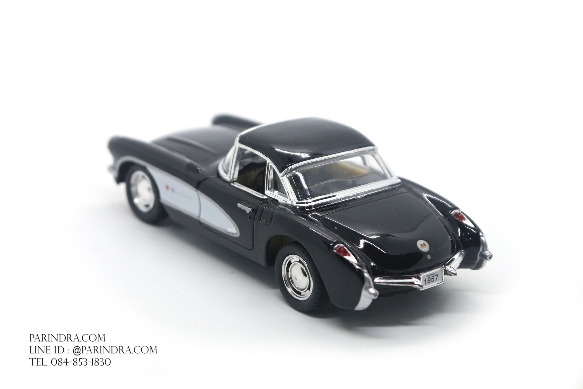 โมเดลรถเหล็ก รถจำลอง CHEVROLET CORVETTE 1957 สีดำ