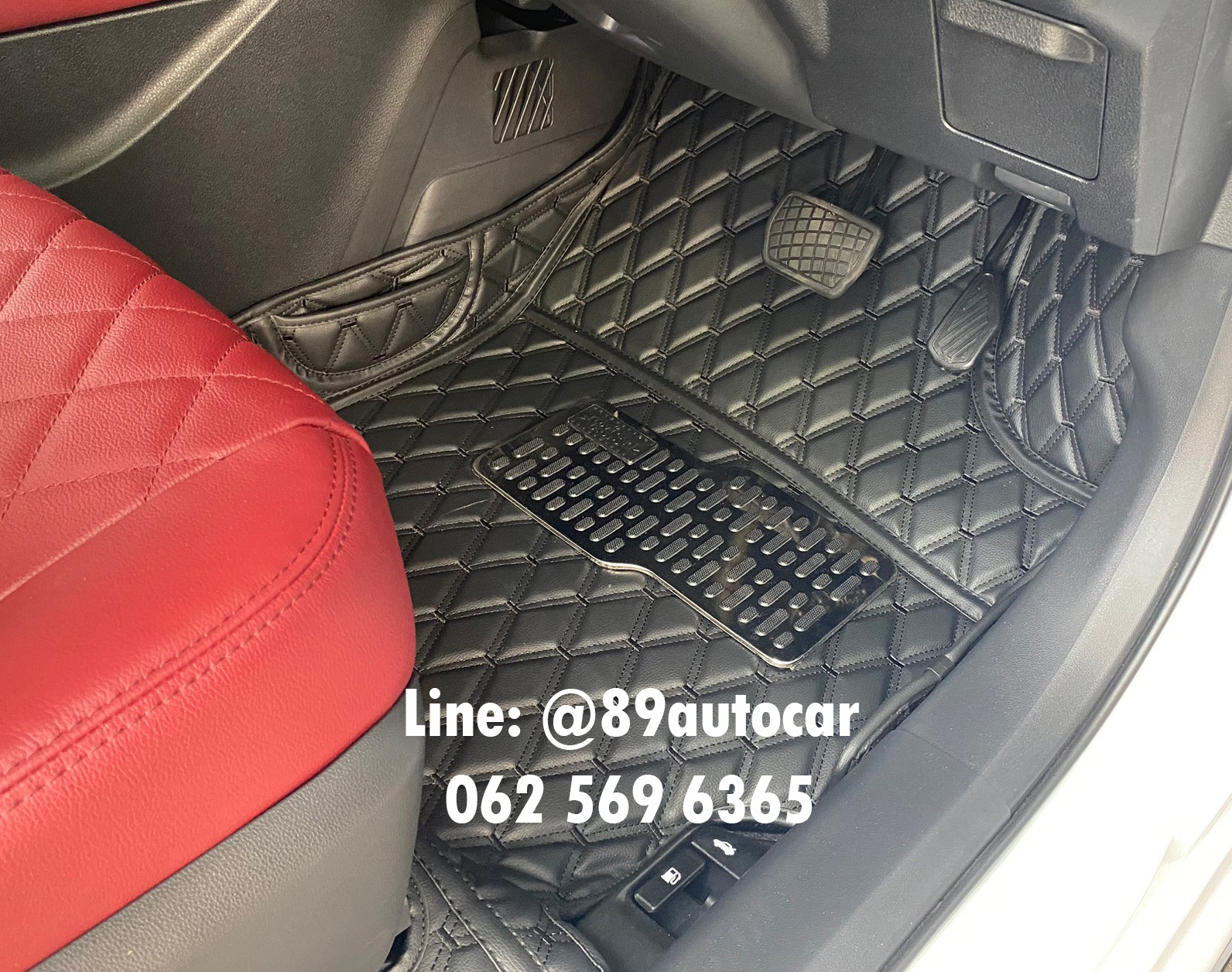 พรมรถยนต์ Toyota Yaris Ativ 2023 ปูพรมvvip สีดำด้ายดำ + ท้ายเก็บของ