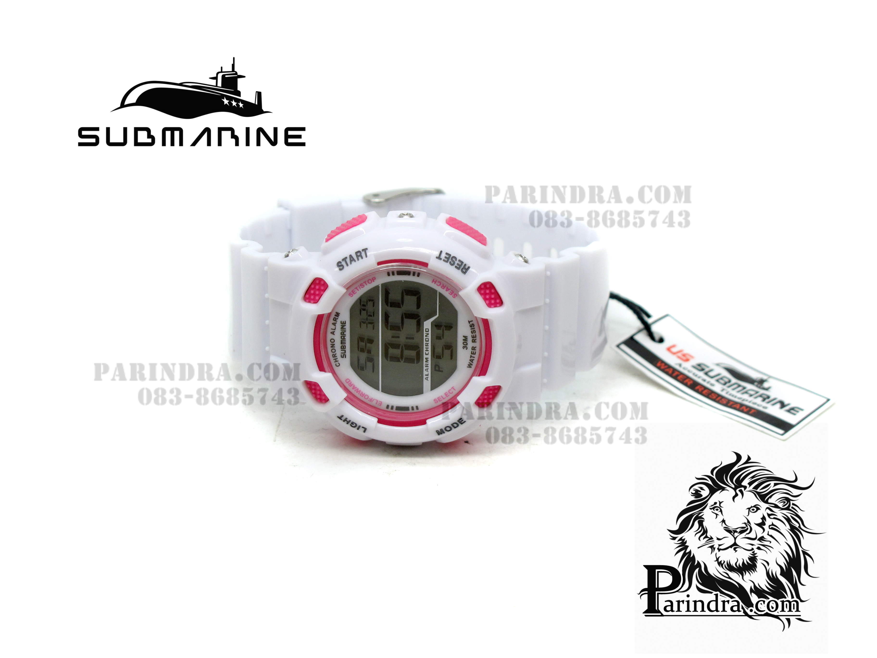 นาฬิกา US submarine รุ่น TP1282L สำหรับเด็กหรือผู้หญิงทั่วไป สีขาวตัดชมพู สดใสน่ารัก
