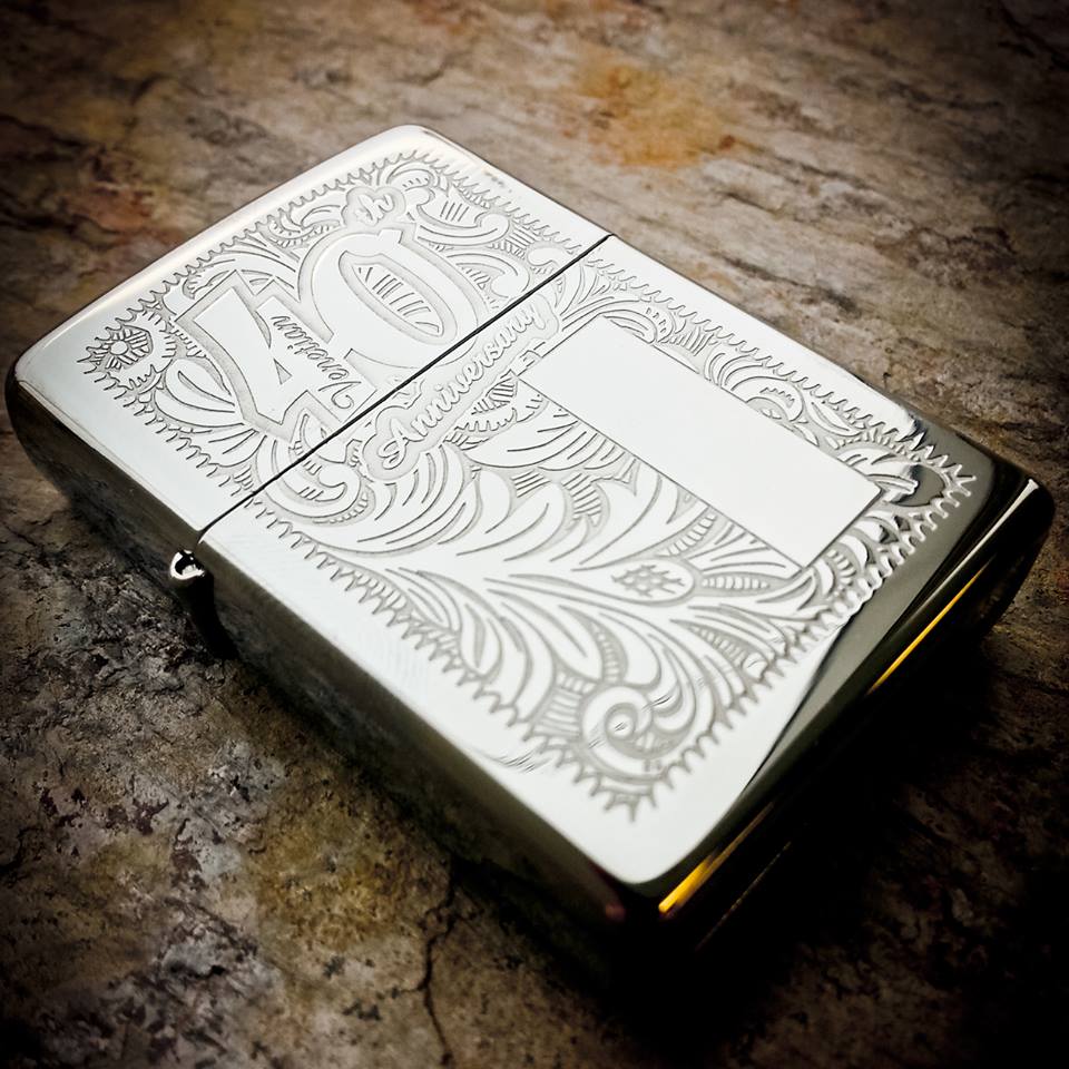 ไฟแช็ค Zippo แท้ ครบรอบ 40 ปี Venetian " Zippo 28789 Venetian Design, 40th Anniversary " แท้นำเข้า 100%