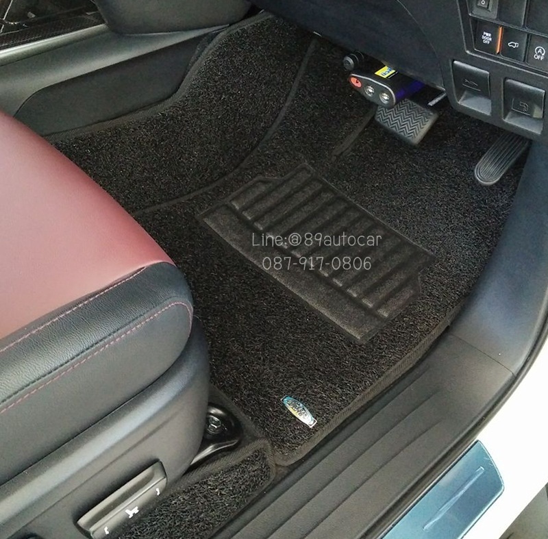 พรมปูพื้นรถยนต์ Toyota Fortuner 2015-2017 ไวนิลสีดำขอบดำ