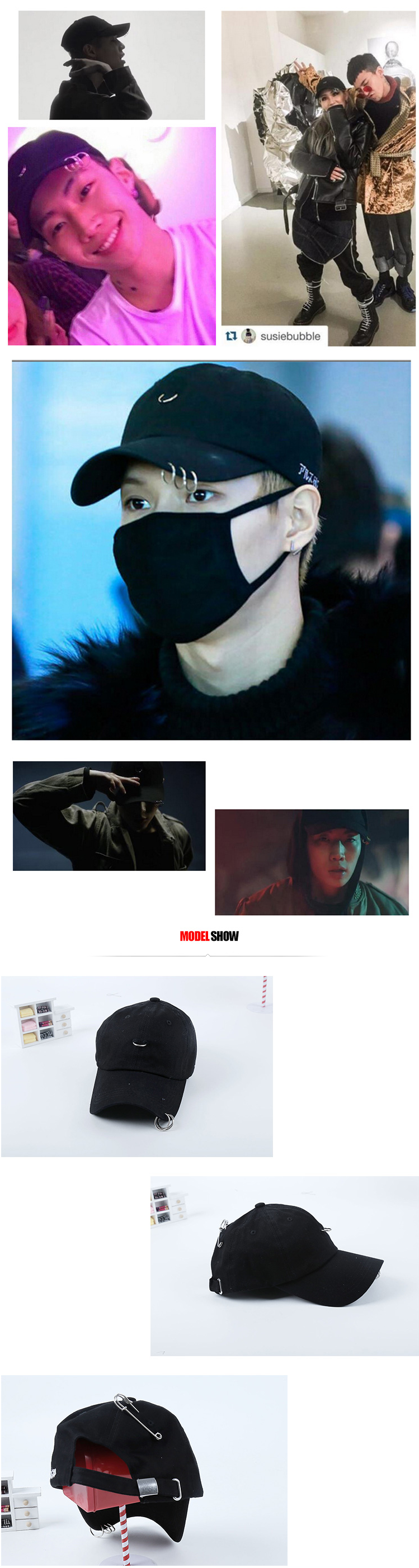 หมวกแก๊ปแต่งห่วง แบบ Jackson