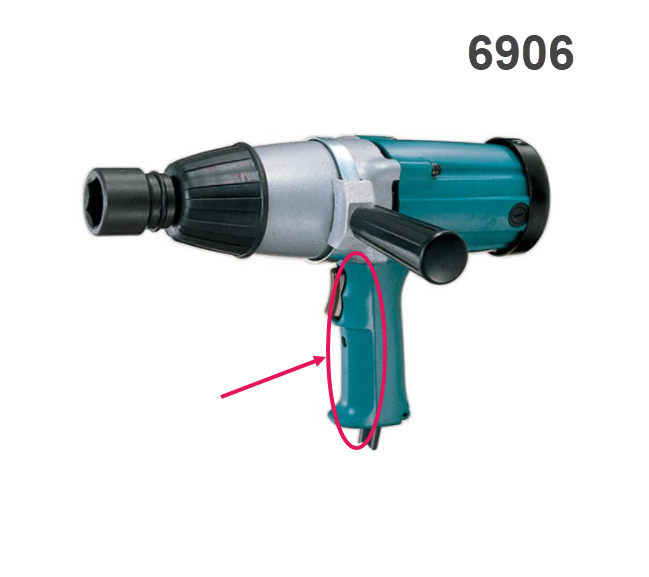 ด้ามจับสวิทช์ ด้านหน้า บล็อค Makita 6906 Pn.414959-9 (แท้) ##
