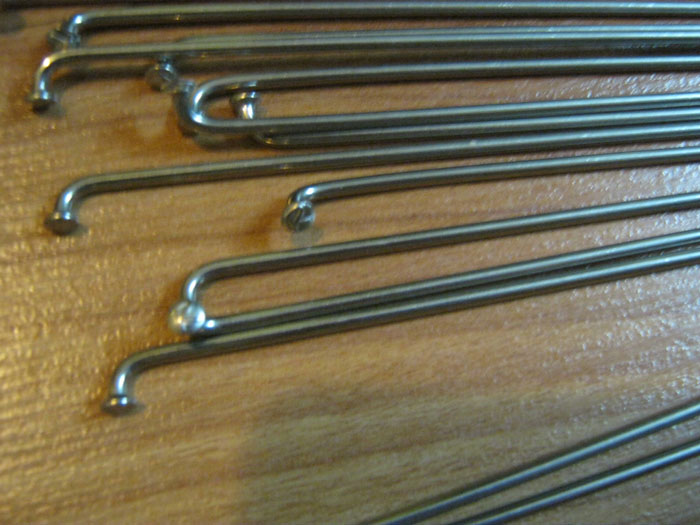 ซี่ลวด 700C แสตนเลส สีเงิน, ขนาด 290, 292, 294MM(โปรดระบุขนาดตรงหมายเหตุ)