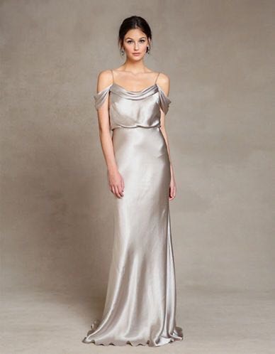 ชุดเพื่อนเจ้าสาว ชุดราตรียาว Rosemary - Elegant drapes top & Sheath skirt