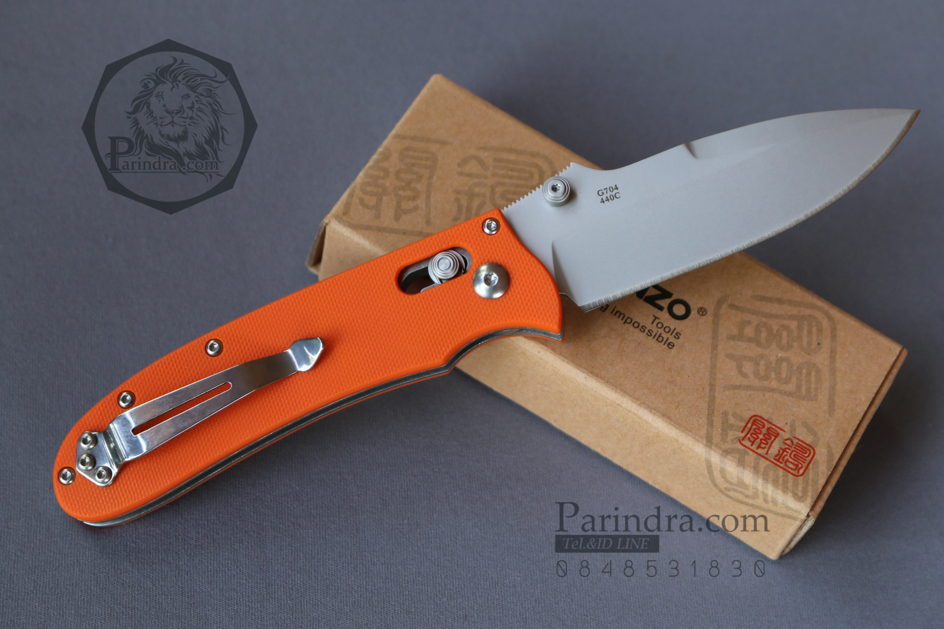 มีดพับ Ganzo รุ่น G704-OR ด้ามสีส้ม ของแท้ 100%