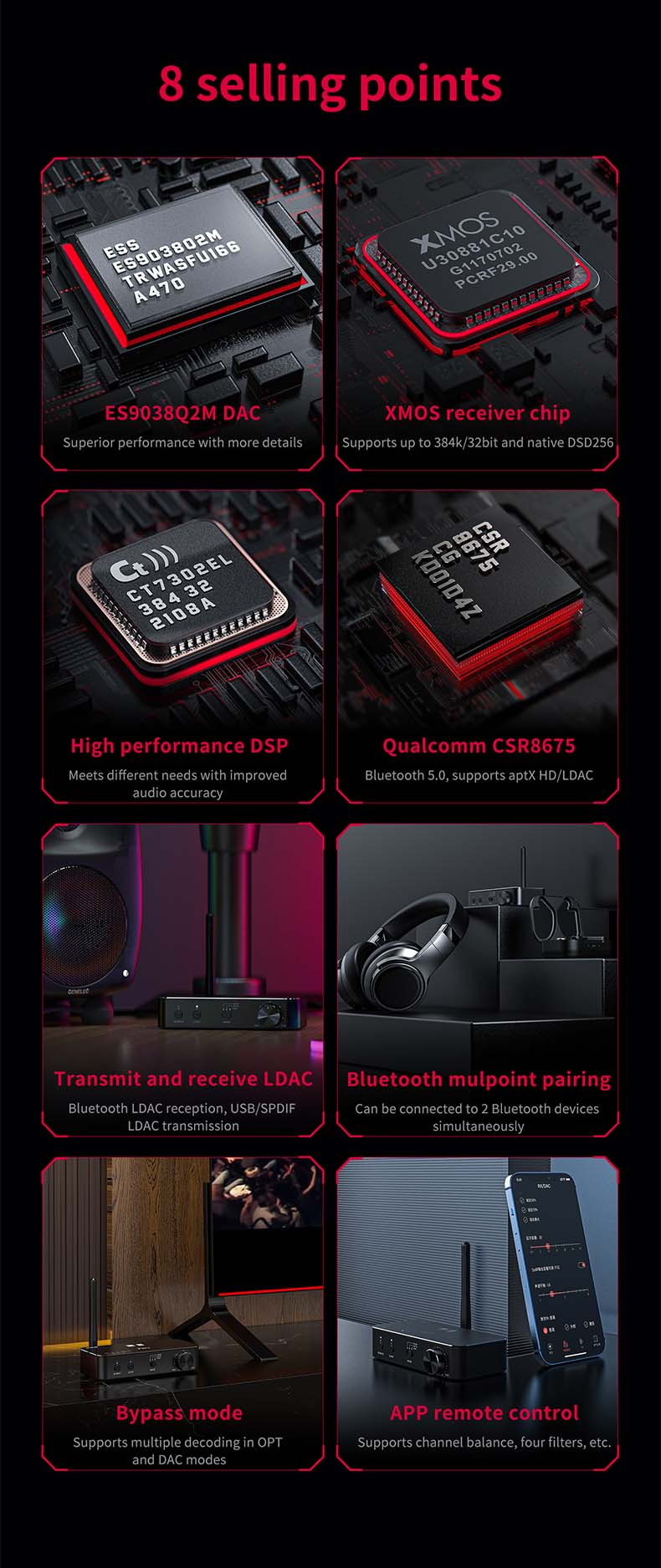 FiiO BTA30 PRO ตัวรับและส่งสัญญาณไร้สายรองรับ Bluetooth5.0 ประกันศูนย์ไทย