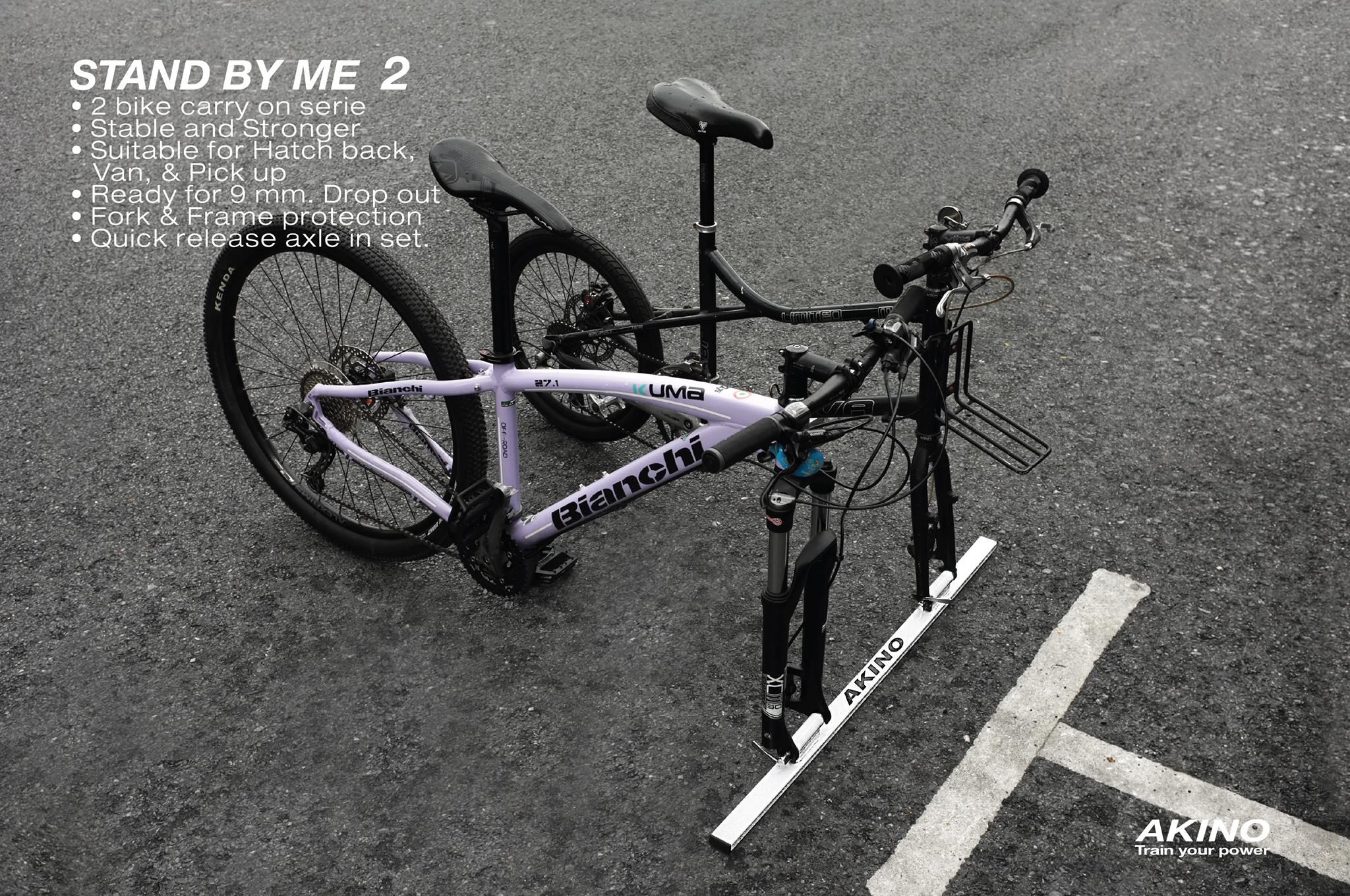 ขาตั้งจักรยาน Akino Stand by me Fork stand-แบบ 1 คัน มีเฉพาะสีดำ