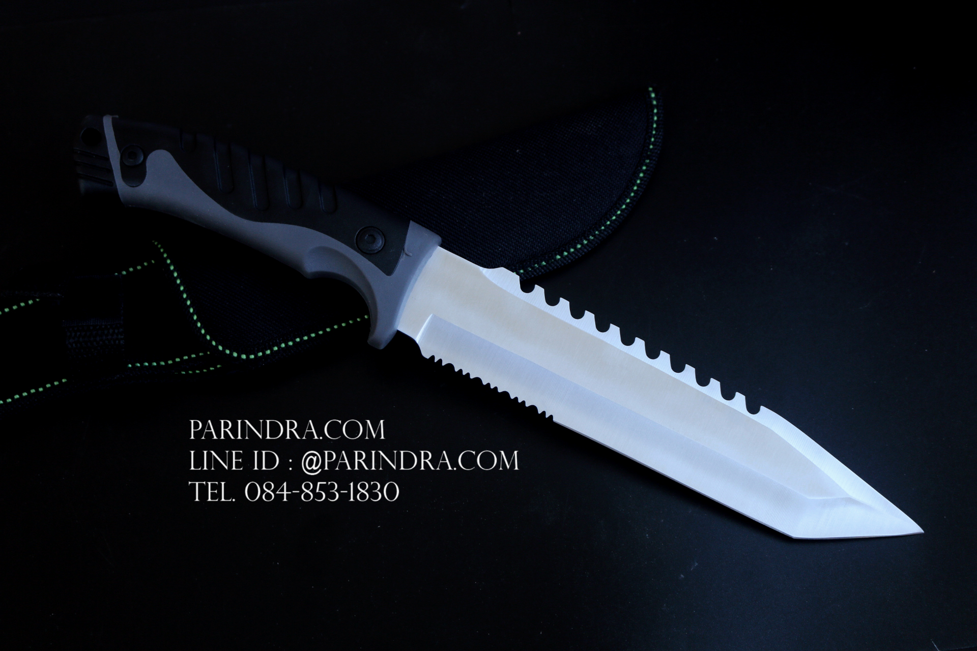 มีดใบตาย Columbia Recon สีดำ รุ่น 4401A รุ่นมี Serrated หรือ ใบเลื่อย ใบเงิน