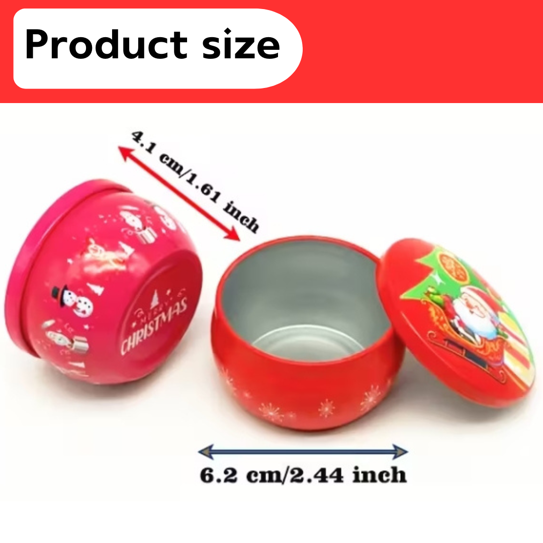 กระปุกอลูมิเนียมคริสมาสต์คละสี